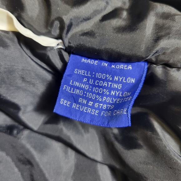 Starter Dallas Cowboys Puffer Coat Jacket Full Zip Vintage NFL Black Mens Med - Picture 12 of 14